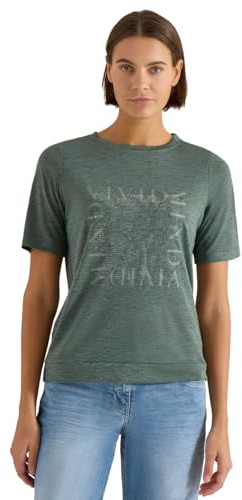 Cecil T-Shirt in Leinen-Optik just Khaki XL