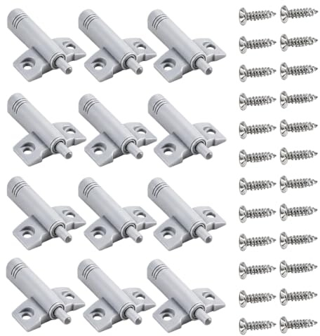 12pcs Soft Close Dampers, Soft Close Hinges for Kitchen Cupboards and Cabinet Doors, Noise Reduction Solution for Home and Office Furniture, Set of 12 Dampers with 24 Screws, Universal Fit for Various