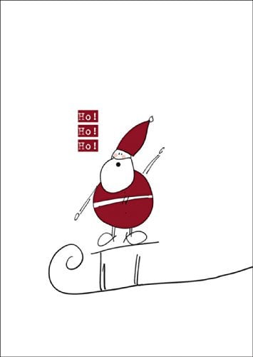 Kartenkaufrausch Nette illustrierte Weihnachts Gruß, Glückwunsch Grußkarte mit Nikolaus auf Schlitten