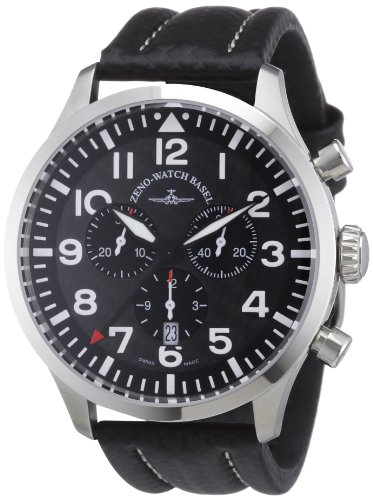 Zeno Watch Basel Herren-Armbanduhr XL Quarz Analog Leder 6569-5030Q-s1
