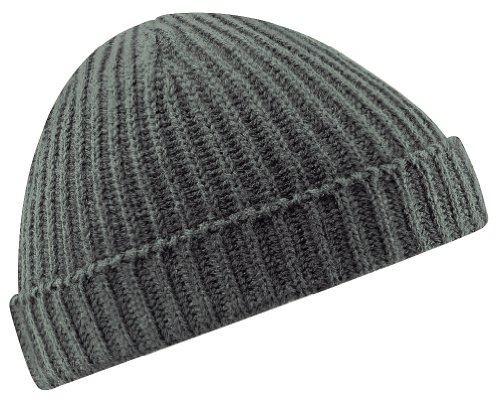 Beechfield Unisex Unisex Retro Trawler Winter Beanie Hat Baseball Cap, Grey (Smoke Grey), One Size