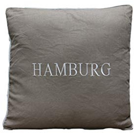 elbmöbel Kissen 45x45cm Hamburg beige braun Sitzkisssen Füllung Polsterkissen Dekokissen