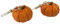 Miniblings Kürbis Ohrringe Hänger Halloween Pumpkin Gemüse Herbst Grusel - Handmade Modeschmuck I Ohrhänger Ohrschmuck versilbert