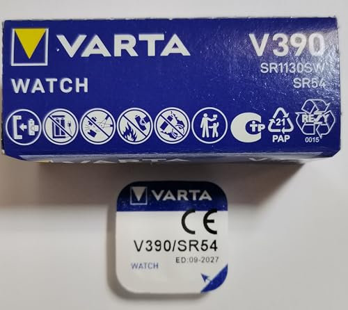 UNBEKANNT Lot de 10 piles oxyde argent pour montres V390 (SR54) 1,55 Volt
