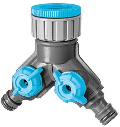 Cellfast Distributeur Double Raccord Tuyau d'Arrosage Branchement Régulation sans Paliers Robinet G3/4 G1 Idéal