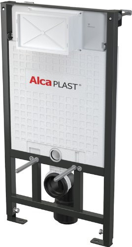 WC Vorwandelement für Trockenbau 100 cm inklusive Betätigungsplatte Weiss Typ Quadro Mini Unterputzspülkasten Spülkasten Wand WC hängend Schallschutz