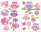 Samunshi® 19x Wandsticker Pinke Eule Wandtattoo Kinderzimmer Mädchen Jungen Kinder Wandtattoo Babyzimmer Deko Junge Wall Stickers 2x 21x34cm