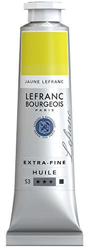 Lefranc Bourgeois 405037 extra feine Ölfarbe in Künstlerqualität aus hochwertigen Pigmenten, lebendige Farben, hohe Lichtechtheit, 40ml Tube - Extra Fine Gelb