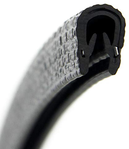 KS-S2-4S Kantenschutzprofil von SMI-Kantenschutzprofi - Klemmbereich 2-4 mm - PVC Gummi Klemmprofil mit Stahleinlage - Kantenschutz - Schwarz - einfache Montage, selbstklemmend ohne Kleber(5 m)