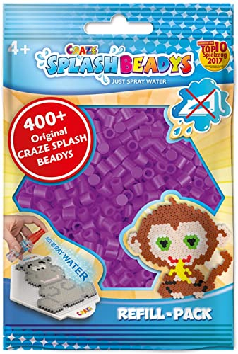 CRAZE SPLASH BEADYS Refill-Pack Ersatzperlen violett lila violet Perlen Nachfüllset Bügelperlen ohne Bügeln 11843