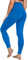 QUEENIEKE Damen Sport Leggings Hohe Taille Blickdicht Yoga Leggins Sporthose Bauch-Straffung Workout Gym Yogahose - 68 cm (Strahlendes Blau, 42-44)
