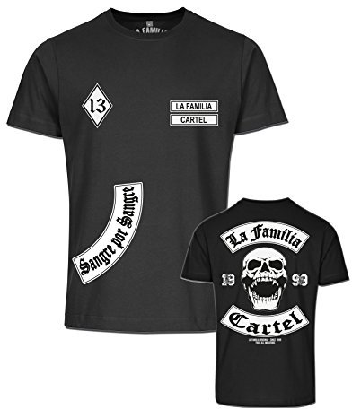 La Familia Herren T-Shirt Patch MC13 schwarz Größe XXL