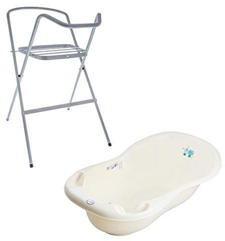 Mon Mobilier Design Baignoire bébé thermomètre Jaune Dog and Cat 102 cm + Pied