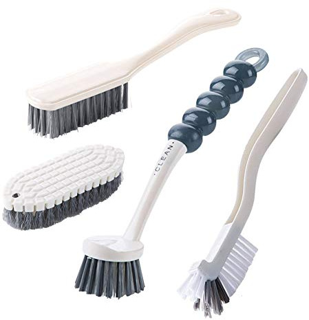 Cleaning Brushes Set, Dish Brush,Scrub Brush Bathroom Brush, Kitchen Scrub Brush,Bottle Cleaning Brush,Shoe Cleaning Brush, 4pcs