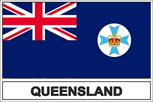 Akachafactory Sticker Aufkleber Flaggen Flagge Fahne australien Queensland