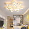 JIAODIE LED-Deckenleuchte Moderne Dimmbare Mit Fernbedienung Deckenlampe Kreative Blumenform Design Metall Acryl Blütenblätter Esszimmerlamp Schlafzimmer Wohnzimmer Deckenlicht(10heads/Ø85CM)