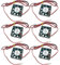 6Pcs 4010 Ventilateur d’imprimante 3D, Mini DC 24V 0.1A Ventilateur de Refroidissement de l'imprimante 3D avec Câble à 2 Broches pour Séries Imprimante 3D (40x40x10mm)