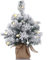 Pre-lit Artificial Mini Christmas Tree with LED Lights 12 Inch,Snow Flocked Pine Xmas Tree,40 Branch Tips,Desktop Tabletop Christmas Tree Burlap Base-(30cm)