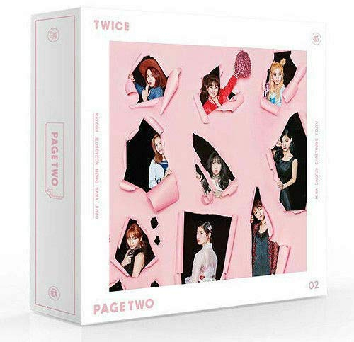 TWICE PAGE TWO 2nd Mini Album PINK VER CD+Photo Book+1p Garland+1p Lenticular Card+1p Lenticular Card Holder+3p Photo Card+Tracking Number K-POP SEALED