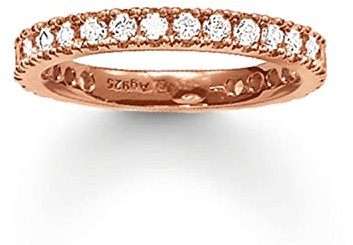THOMAS SABO Damenring rosévergoldetem 925er Silber mit Zirkonia
