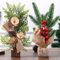 2 Pezzi Mini Albero di Natale Innevato, Pino Artificiale per Decorazione Tavolo di Festa Natalizia