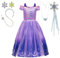 Lito Angels Déguisement Robe Violette Princesse Elsa Reine des Neiges 2 Costume et Accessories Enfant Filles, Taille 2-3 Ans