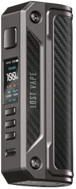 Lost Vape Thelema Solo Box Mod Akkuträger e Zigarette, mit maximal 100 Watt Leistung, Farbe gunmetal/carbon fiber, ohne Nikotin