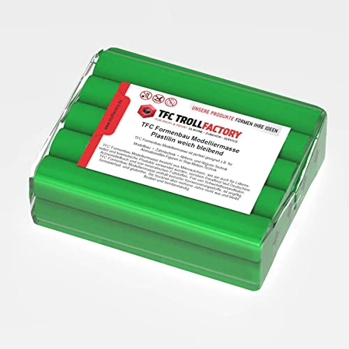 TFC Formenbau Modelliermasse grün Plastilin weich bleibend schwefelfrei - Größe: 5kg (5x1000g)
