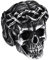 FaithHeart Edelstahlring für Herren Männer Totenkopf mit Dornenkrone Ring Punk Krone Dorn Fingerring in Größe 57 Biker Bandring mit Geschenkebox für Paar Pärchen
