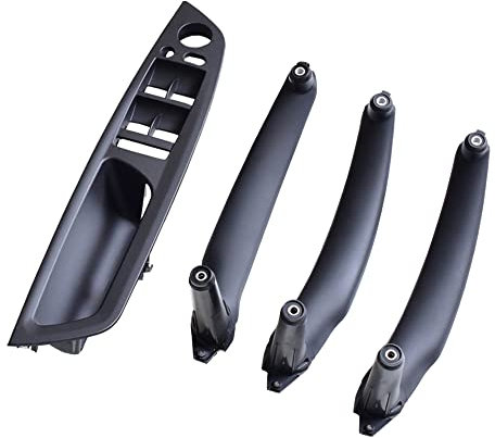 MKptopia 4 Stück ABS Innentürgriff Türgriff Innenverkleidung Pull-Pull-Abdeckung Armlehne Fit für B-MW E70 E71 E72 X5 X6 2007-2014 -Schwarz