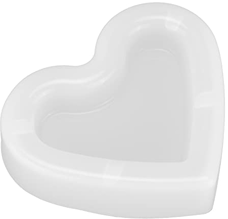 Wiederverwendbare weiße Herz-Silikonformen, transparente Silikon-Aschenbecher-Form, Schmuckformen, Epoxid-Gießform für die Herstellung von Weihnachtsgeschenken