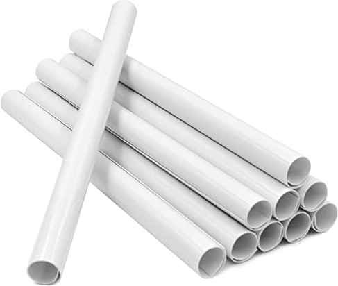 Apragaz 200mm x 15mm White Radiator Pipe Covers - Pipe Covers (10 Pack)
