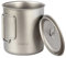 COMTAI Titan-Topf, 750 ml, Becher mit Deckel und faltbarem Griff, Titan-Tasse, Backpacking-Kochgeschirr für Outdoor, Wandern, Camping, Kochen