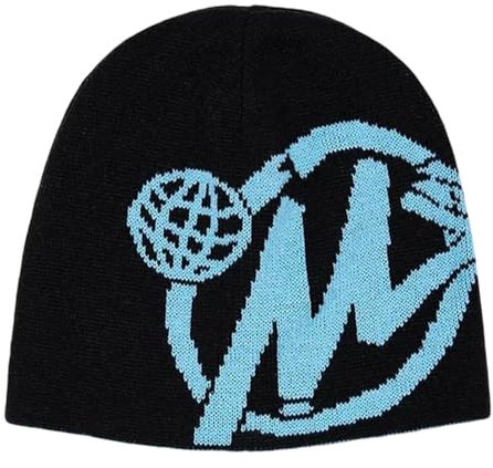 Minus Two Hat, Y2K Beanie, Minus Two Beanie, Beanie Mützen für Damen, 2023 Hip Hop Print Beanie Mütze, Lässige Strickmütze im American Street Style, Modisches Geschenk für Männer und Frauen