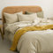 Nayoroom Bettwäsche 135x200 Beige Creme Einfarbig Bettbezug Set und Kissenbezug 80x80 cm mit Reißverschluss, Superweiche Gewaschene Microfaser