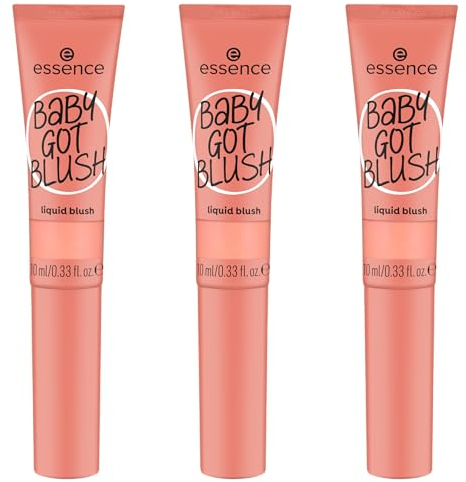 essence BABY GOT BLUSH liquid blush, Rouge, Nr. 40, Nude, Expressergebnis, schnelltrocknend, natürlich, vegan, ölfrei, ohne Parabene, ohne Mikroplastikpartikel, 3er Pack (3x10ml)
