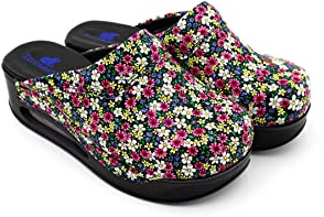Terlik Sabo Air ST192 Max Zoccoli in Pelle Pantofole Sabot Scarpe, Donna, Fiore Viola, EU 40