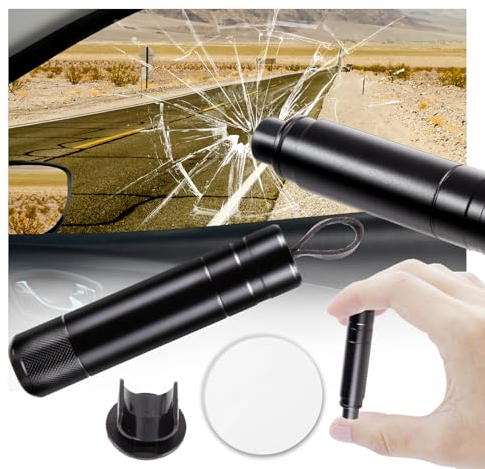 Dauoary Safehammer-Safe Hammer Glass Breaker,2 in 1 Hammerdex Auto Fenster Breaker-Auto Sicherheit Hammer Fenster Glass Breaker und Sicherheitsgurt Cutter Notfall
