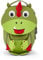 Affenzahn Kleiner Freund Kindergarten-Rucksack für 1-3 Jährige Ergonomisch Reflektierend Ziehzunge mit Namensschild Drache - Grün