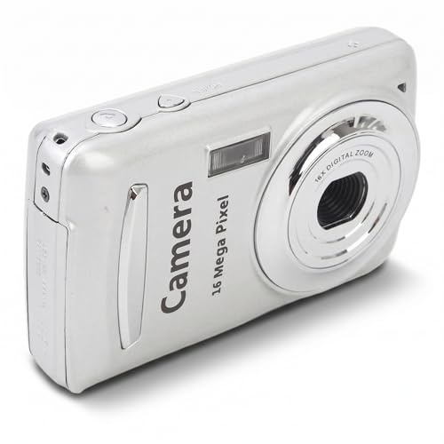 Appareil Photo Portable 2,4 Pouces, Appareil Photo Numérique à Zoom Numérique 16X, 1080P 16MP, Appareil Photo à Mise au Point Automatique pour Photographie Vidéo, écran (Gris
