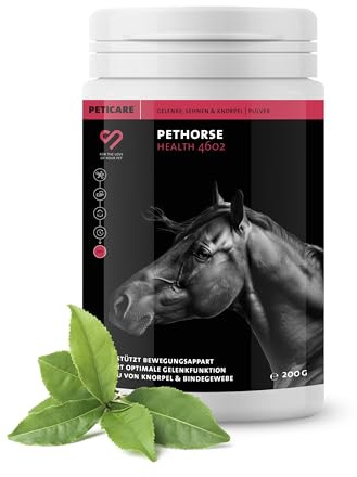Peticare Polvo Articular para Caballos | Ayuda a Las articulaciones y tendones, cartílagos | Ingredientes Naturales, para Todas Las Edades | con MSM y mejillón de Labios Verdes | petHorse Health 4602