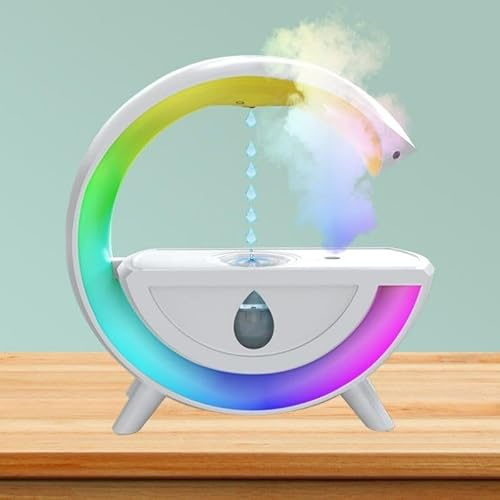 Anti-Schwerkraft-Wassertropfen-Luftbefeuchter, 800 ml, Anti-Schwerkraft-Nebel-Luftbefeuchter für Zuhause und Büro, mit schwebendem Wasser (weiß)