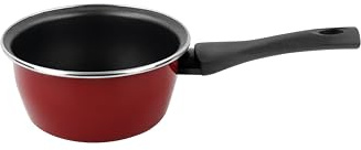 VITRINOR Poivre Rouge, Casserole 18 cm, antiadhérent renforcé, Induction, acier émaillé, chauffe rapide - Extérieur Rouge