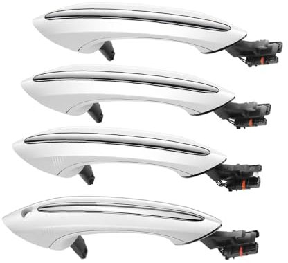 SANWAN Weiß, Türgriff-Set, 4-teilig, 51217231931, 51217231934, 51217231933, 51217231934, kompatibel mit BMW 5 6 7 Serie F07 F10 F11 F06 F12 F13 F01 F02