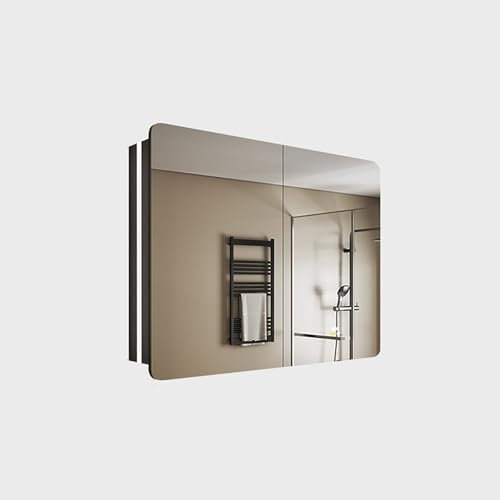 LLYLAFDC Armoire Miroir De Salle De Bain, LED Blanc Froid/Chaud/Neutre, Armoire De Toilette avec Anti-buée, Meuble Toilette avec Rangement Caché Miroir De Courtoisie De Salle De Bain(100cm/40in)