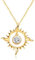 REDSUN Sonne Kette 925 Sterling Silber 5A-Zirkonia Sonne Anhänger Halskette Sonne Gold Anhänger Sonne Vergoldete Schmuck für Frauen Mädchen Geschenke