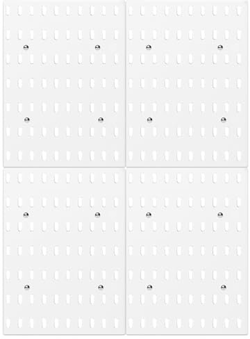 MOCNT Werkzeuglochwand Stecktafel Kombinationsset Aufbewahrungs Wandorganizer Küchenorganisation Wandlochplatte Wandbehang Werkzeugwand Werkzeug Lochwand 40x56cm Weiß
