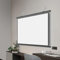 YUQIWKK Projector Screen Manual Pull Down, Retractable Video Screen for Home Theater Office, Anti-Crease Home Theater Office Wall Mounted Ceiling Pull Down Projection 1.2 Gain Matte White(30)