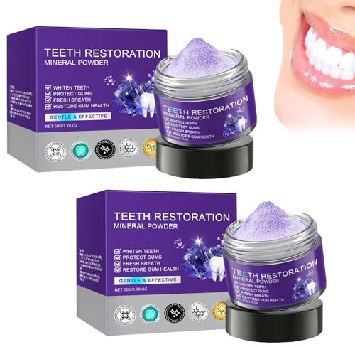 Reparación dental polvo mineral,Polvo de restauración dental, Fortalecimiento dental natural y cuidado de las encías,Pasta de dientes mineral de restauración dental– Fortalecimiento dental natural y