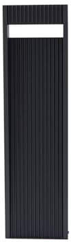Lucande LED Außenleuchte Tavion (Modern) in Schwarz aus Aluminium (1 flammig,) - Wegeleuchte Pollerleuchte Wegelampe Sockelleuchte